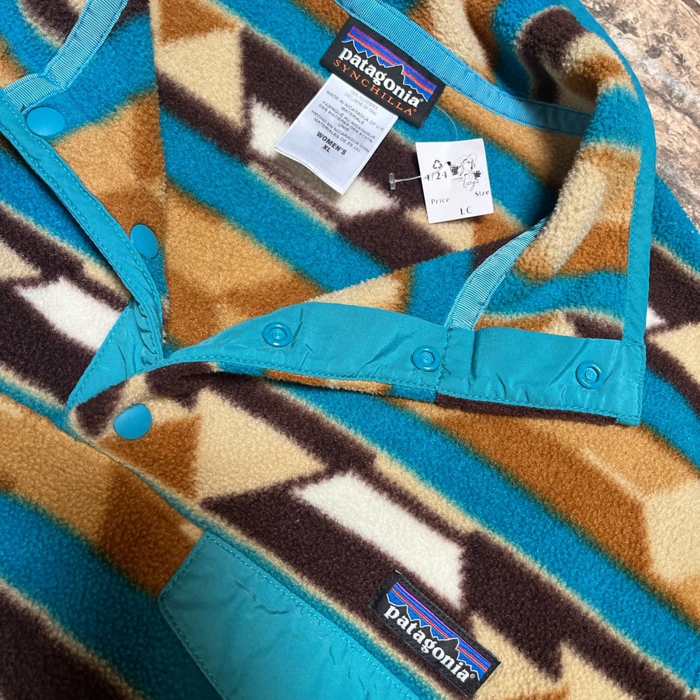 Patagonia Synchilla Snap-T Pullover Fleece Brown XL Women’s - Picture 7 of 8